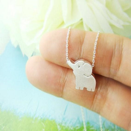 Lovely Tiny Baby Lucky Elephant Animal Necklace-Necklace-Classic Elephant