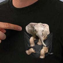 Load image into Gallery viewer, Baby Elephant Inside Pocket T Shirt-Clothing-Classic Elephant