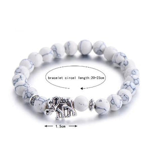 Classic Natural Stone Unisex Buddha Charm Bracelet-Bracelet-Classic Elephant