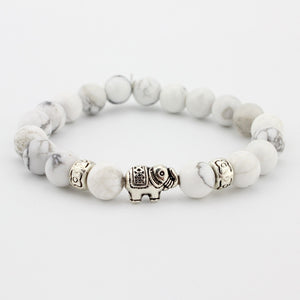 Natural Unisex Stone Bead Buddha Bracelet-Bracelet-Classic Elephant