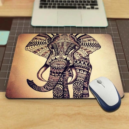 Elephant Vintage Pattern Anti-slip Mouse-pad-Classic Elephant