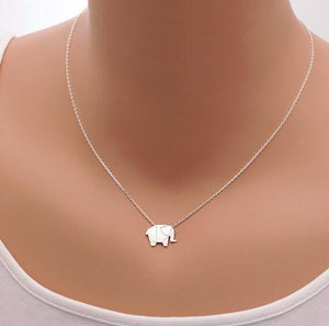 Fashionable Geometric Origami Elephant Necklace-PENDENTS-Classic Elephant