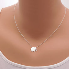 Load image into Gallery viewer, Origami Elephant Geometric Elephant Necklace-Necklace-Classic Elephant