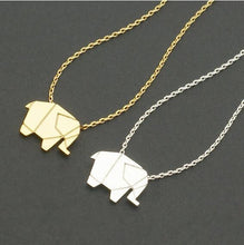 Load image into Gallery viewer, Fashionable Geometric Origami Elephant Necklace-PENDENTS-Classic Elephant