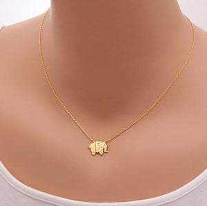 Fashionable Geometric Origami Elephant Necklace-PENDENTS-Classic Elephant