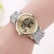 Load image into Gallery viewer, Fashion Women PU Leather Rope Bracelet Watch Casual Elephant Quartz Wristwatch Clock Gifts @17 LXH-Classic Elephant