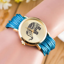 Load image into Gallery viewer, Fashion Women PU Leather Rope Bracelet Watch Casual Elephant Quartz Wristwatch Clock Gifts @17 LXH-Classic Elephant