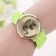 Load image into Gallery viewer, Fashion Women PU Leather Rope Bracelet Watch Casual Elephant Quartz Wristwatch Clock Gifts @17 LXH-Classic Elephant