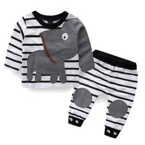 Children's Causal Pajama set (2pcs) T-shirt and Pants-Childrens-Classic Elephant