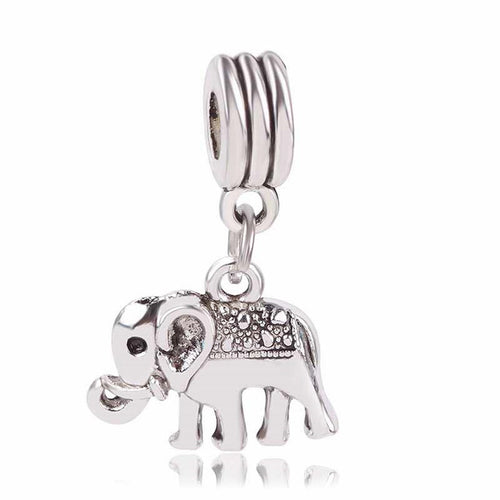 Charm Elephant Bracelet Pendant Silver Color-PENDENTS-Classic Elephant