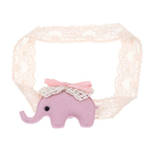 Load image into Gallery viewer, Newborn Cartoon Elephant Lace Elastic Headband-Classic Elephant