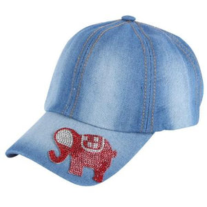 Unisex childrens baseball cap 54CM 3 to 12 year old-Hats-Classic Elephant