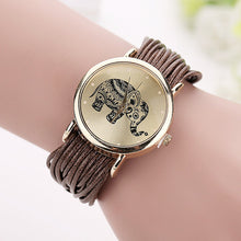 Load image into Gallery viewer, Women&#39;s Leather Bracelet Watch - Fashion Casual Elephant Wrist Watch-Classic Elephant