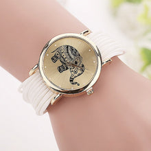 Load image into Gallery viewer, Women&#39;s Leather Bracelet Watch - Fashion Casual Elephant Wrist Watch-Classic Elephant