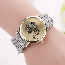 Load image into Gallery viewer, Women&#39;s Leather Bracelet Watch - Fashion Casual Elephant Wrist Watch-Classic Elephant