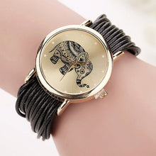 Load image into Gallery viewer, Women&#39;s Leather Bracelet Watch - Fashion Casual Elephant Wrist Watch-Classic Elephant