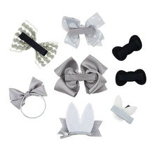 Load image into Gallery viewer, 8 Piece children&#39;s girl elephant hairpins &amp; bows-HAIR-Classic Elephant