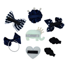 Load image into Gallery viewer, 8 Piece children&#39;s girl elephant hairpins &amp; bows-HAIR-Classic Elephant