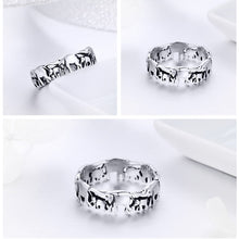Load image into Gallery viewer, Trendy 100% 925 Sterling Silver Stackable Elephant Family Finger Rings for Women-Classic Elephant