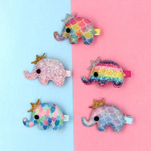 Load image into Gallery viewer, Colorful 10pc Rainbow Elephant Hair Clip-Classic Elephant