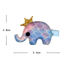 Load image into Gallery viewer, Colorful 10pc Rainbow Elephant Hair Clip-Classic Elephant