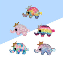 Load image into Gallery viewer, Colorful 10pc Rainbow Elephant Hair Clip-Classic Elephant