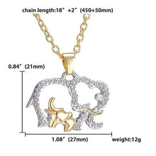 Load image into Gallery viewer, Elephant Crystal &amp; Alloy Metal Pendant Necklace with Gold Chain-Necklace-Classic Elephant