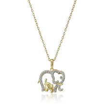 Load image into Gallery viewer, Elephant Crystal &amp; Alloy Metal Pendant Necklace with Gold Chain-Necklace-Classic Elephant